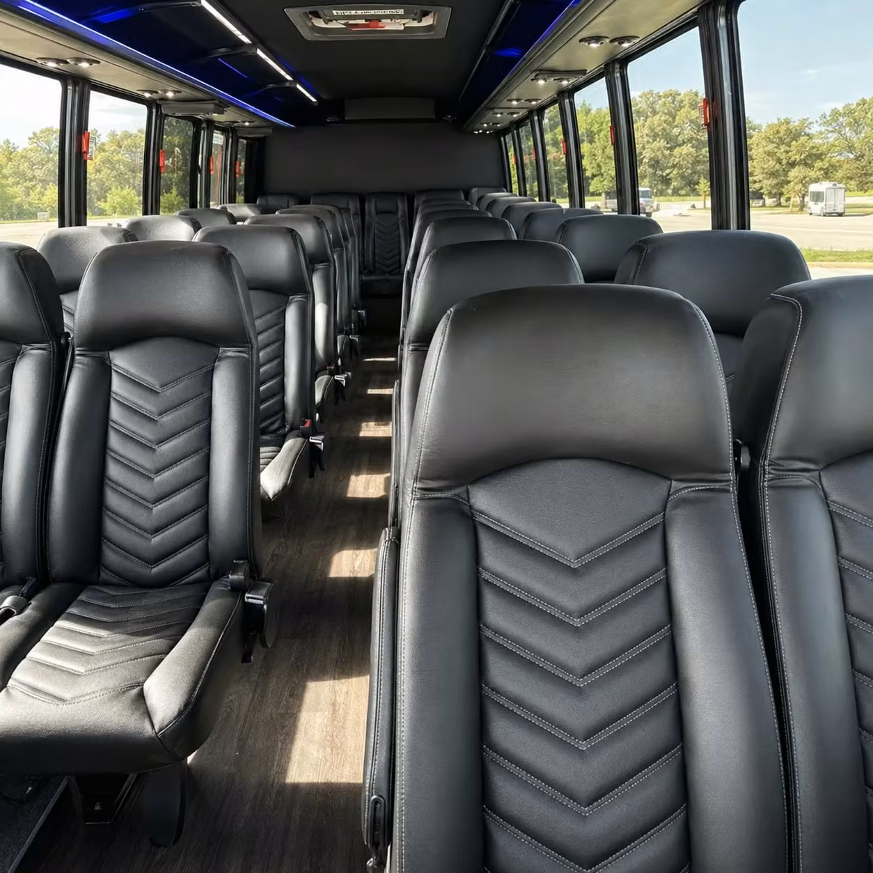 28 passenger minibus interior