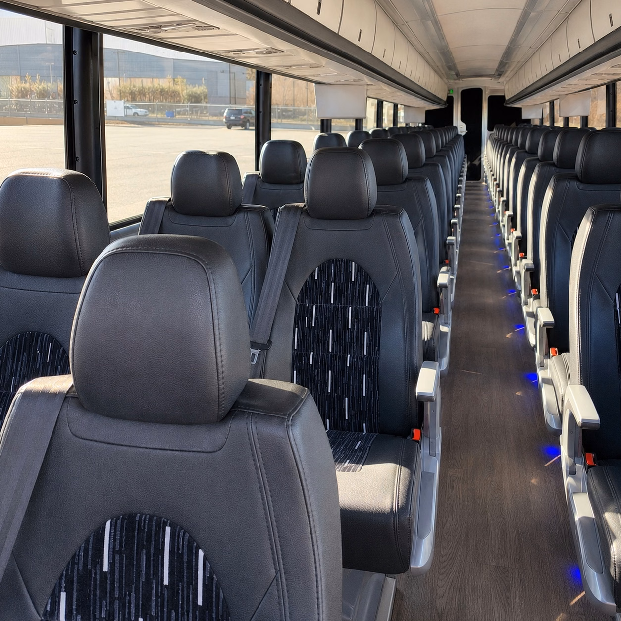davie charter bus interior